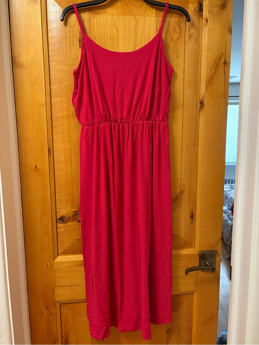 Women's Sleeveless Red Midi Dress